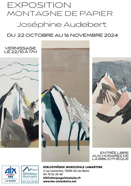 Exposition Montagne de papier à la Bibliothèque municipale Lamartine du 22 octobre au 16 novembre 2024